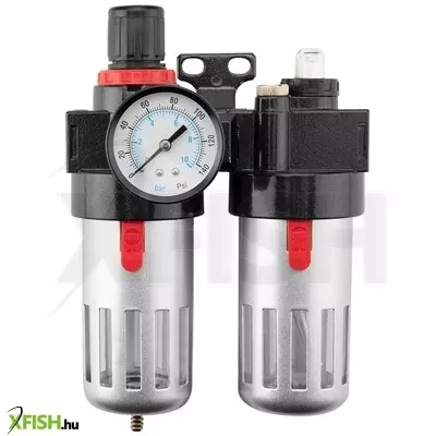 Neotools pneumatikus víztelenítő szűrő és olajzó 1/2, nyomásszabályzóval, fém