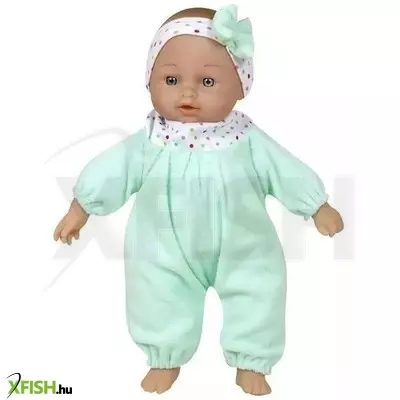 Lissi: Puha testű játékbaba türkiz ruhában - 28 cm