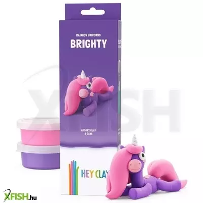 Hey clay figura unikornis lila brighty
