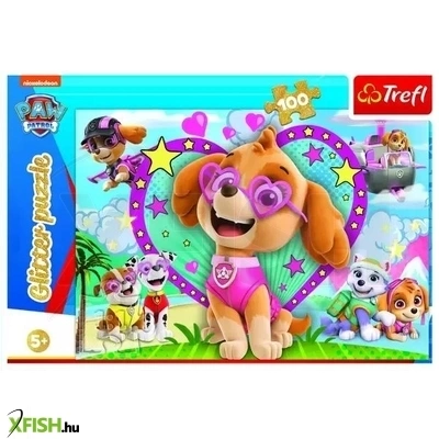 Trefl: Mancs őrjárat puzzle - 100 darabos, glitteres