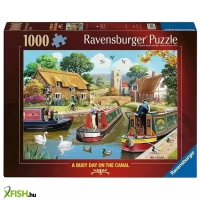 Ravensburger puzzle 1000 db - egy forgalmas nap a csatornában
