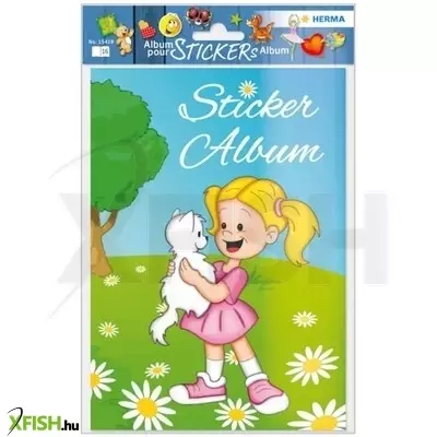 Herma: kislány cicával matricás album