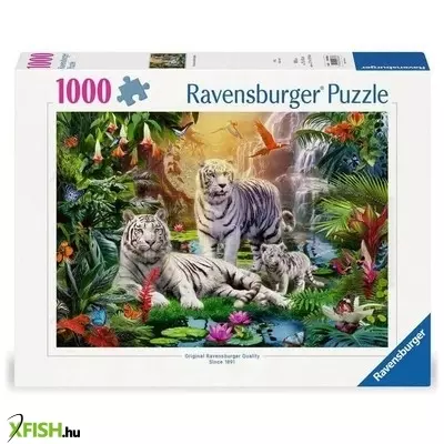 Ravensburger puzzle 1000 db - fehér tigriscsalád
