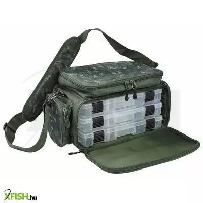 Mitchell Mx Camo Stacker Bag Green Camo Pergető Táska Dobozokkal