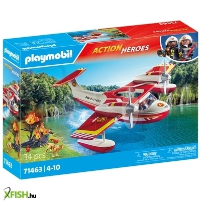 Playmobil tűzoltórepülő oltófunkcióval