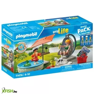 Playmobil pancsolás a kertben