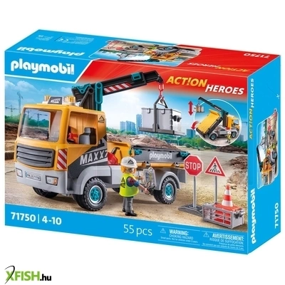 Playmobil billenőplatós teherautó daruval