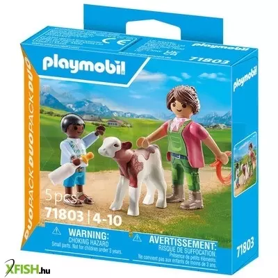 playmobil duo pack farmer borjúval