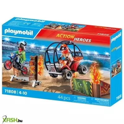 Playmobil kaszkadőrök motorral és homokfutóval