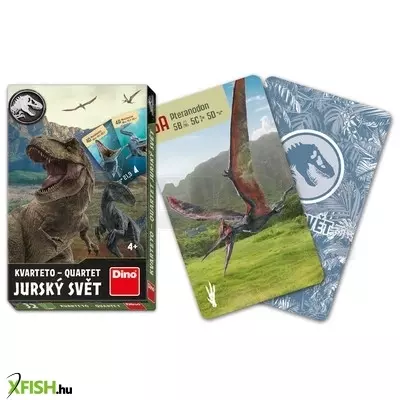 Dino kvartett kártya - jurassic world