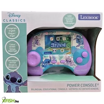 lexibook stitch kétnyelvű oktató konzol játék színes kijelzővel