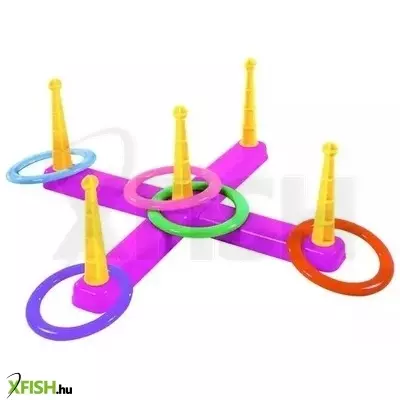 Műanyag ügyességi karikadobáló játék - rózsaszín