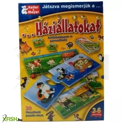 Keller mayer játszva megismerjük a háziállatokat 30 darabos puzzle