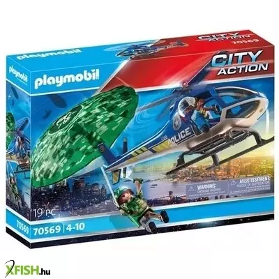 Playmobil: Rendőrségi helikopter - Ejtőernyős-üldözés, 70569