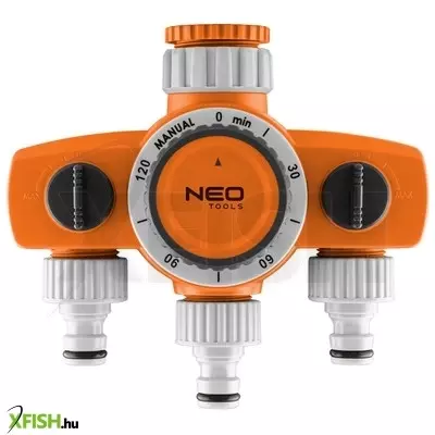 Neotools mechanikus öntözőidőzítő óra, 3 utas, max.120perc
