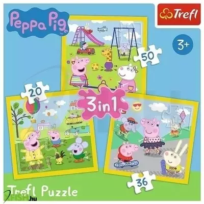 Trefl: Peppa boldog napja 3 az 1-ben puzzle