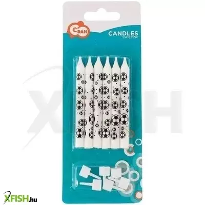 Focilabda mintás gyertyák - 6 db