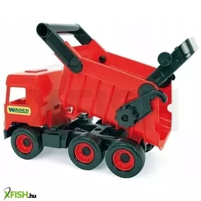 Wader: Middle Truck dömper, 38 cm - piros