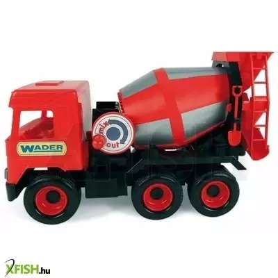 Wader: Middle Truck betonkeverő, 38 cm - piros