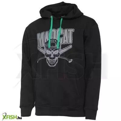 madcat skull hoodie kapucnis horgász pulóver fekete xl