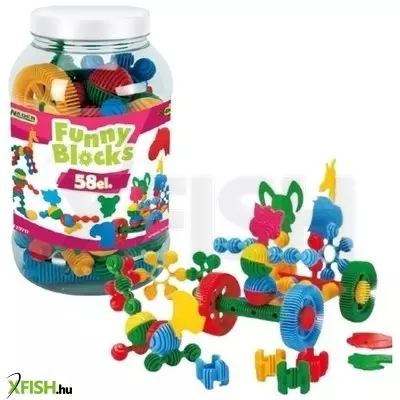 Wader: Gömb formájú építőelemek lezárható tárolóban - 58 db