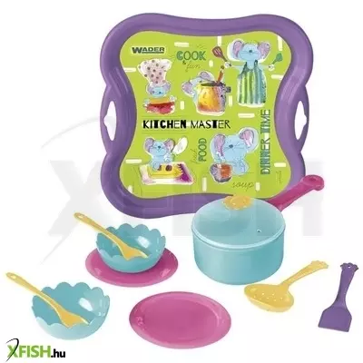 Wader: Party World Dinner Time - étkészlet tálcával