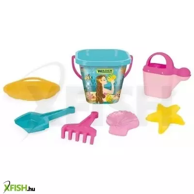 wader: vödrös homokozó szett lányoknak, 7 részes