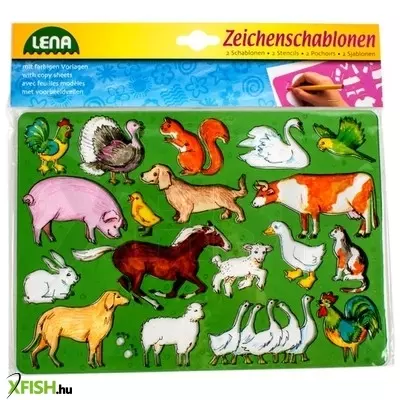 Lena háziállatok rajzolósablon 2 darabos készlet