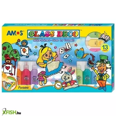Amos üvegmatricafesték szett 13 színnel