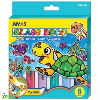 Amos glass deco üvegfesték 6 darabos készlet