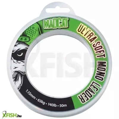 Madcat Ultra Soft Mono Leader Harcsázó Előkezsinór 50m 1.15mm 63.8Kg