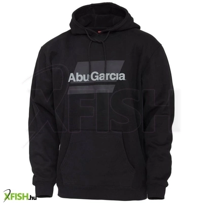 Abu Garcia Flag Logo Hoodie Kapucnis Horgász Pulóver Fekete L