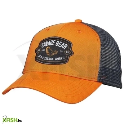 Savage Gear Badge Trucker Cap Baseball Sapka Narancs