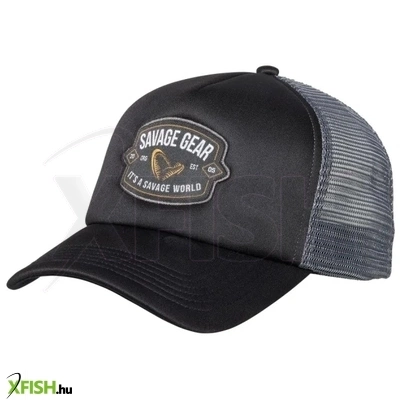 Savage Gear Badge Trucker Cap Baseball Sapka Fekete