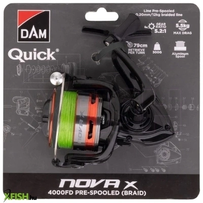 Dam Quick Nova X Braid Card 1000Fd Pergető Orsó