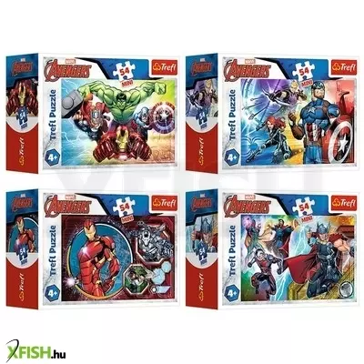 Trefl: Marvel Bosszúállók mini puzzle - 54 darabos, többféle