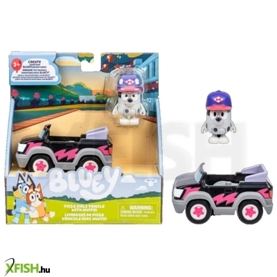Moose bluey autó pizza muffin figurával