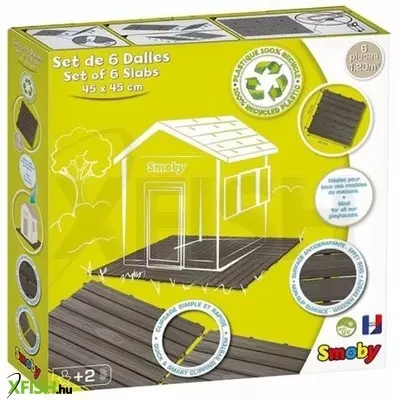 Smoby: Kerti házakhoz padlóelemkészlet 45 x 45 cm - 6 darabos