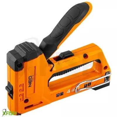 neotools tűzőgép, 4az1-ben, j, g, l, e kapcsokhoz, 6-14mm, alumínium