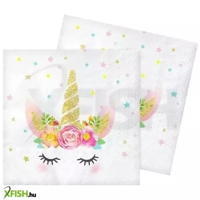 Unikornis mintás szalvéta, 20 db-os csomag