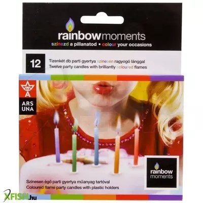 Ars una szivárvány gyertya 12 darabos készlet