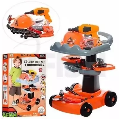 Szerszámkészlet emeletes tároló kocsival - 38 db-os