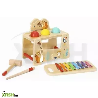 Tooky Toy: 2 az 1-ben kalapálós játék és xilofon
