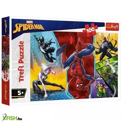Trefl: Pókember - Fejjel lefelé puzzle - 100 darabos