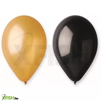 Beauty and Charm: arany és fekete léggömb csomag, 30 cm - 5 db