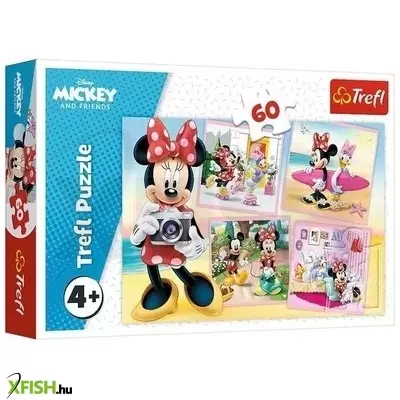 Trefl: Minnie egér a fotós puzzle - 60 darabos