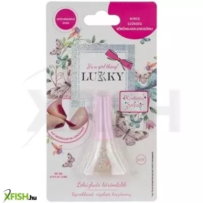 Lukky: Lehúzható körömlakk - konfetti mix