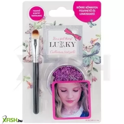 Lukky: Csillámos testzselé - lila