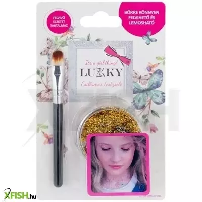 lukky: csillámos testzselé - arany