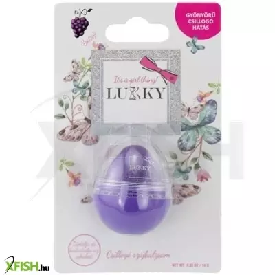 Lukky: Szőlő illatú, csillogó ajakbalzsam - lila